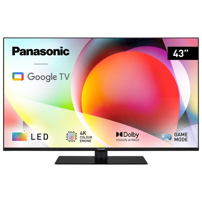 Panasonic TN-43W70AEZ Serie W70 Smart TV LED 4K Ultra HD 43'' Google TV Dolby Vision Atmos HDMI 2.1 colore Nero
