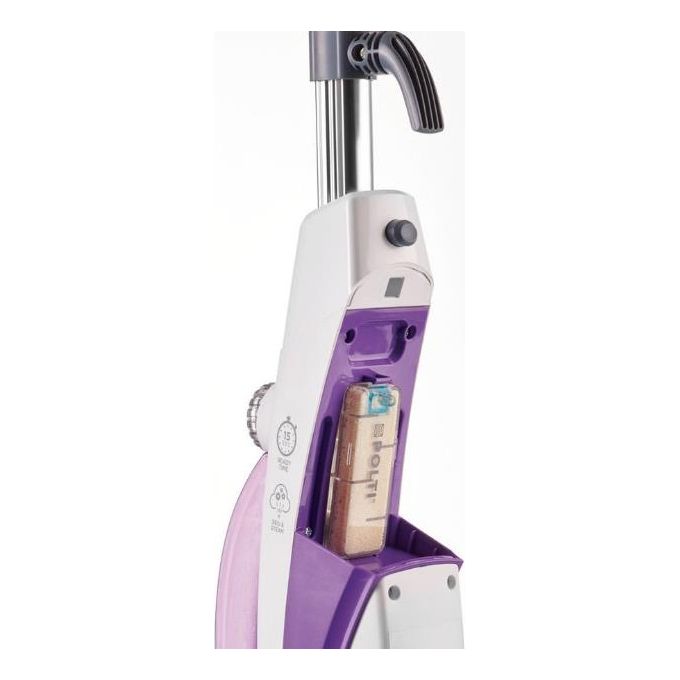 Polti PTEU0274 Vaporetto SV440_Double Scopa a Vapore Portatile Senza Sacco 2 in 1 Capacita' 300 ml Potenza 1500 W Bianco-Viola