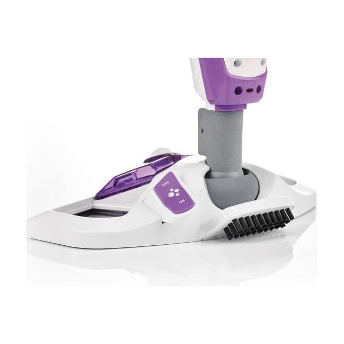 Polti PTEU0274 Vaporetto SV440_Double Scopa a Vapore Portatile Senza Sacco 2 in 1 Capacita' 300 ml Potenza 1500 W Bianco-Viola