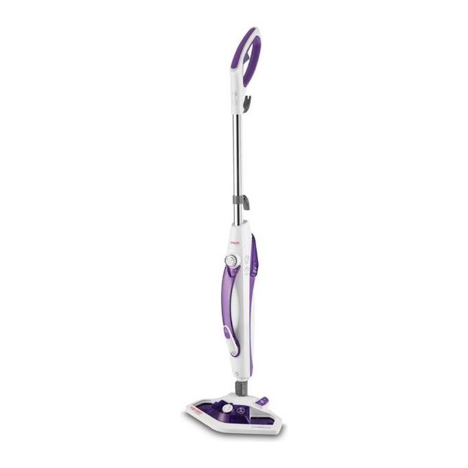 Polti PTEU0274 Vaporetto SV440_Double Scopa a Vapore Portatile Senza Sacco 2 in 1 Capacita' 300 ml Potenza 1500 W Bianco-Viola
