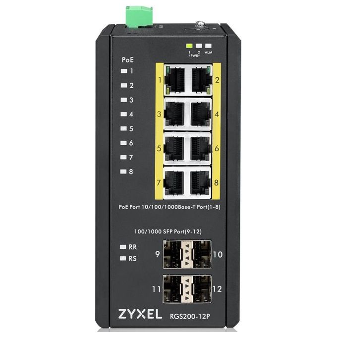 Zyxel RGS200-12P Switch 12 Porte Managed 8 Porte
