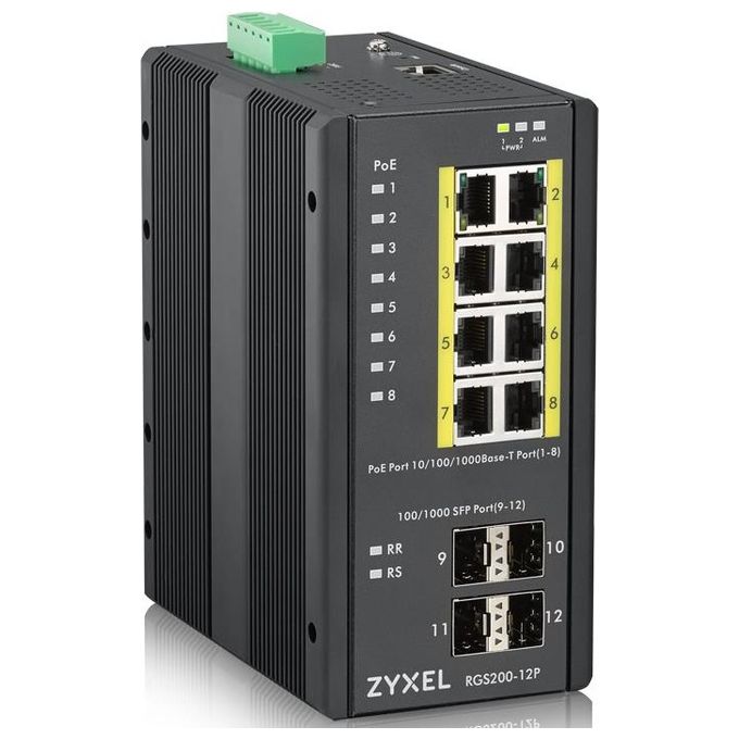 Zyxel RGS200-12P Switch 12 Porte Managed 8 Porte