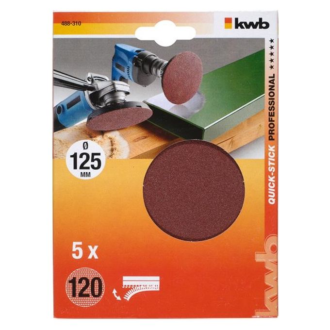 Kwb Nastro Abrasivo Per Legno E Metallo Autoadesivo 125Mm