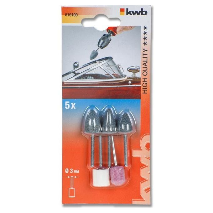 Kwb Set Di Accessori Per Vetro Ceramica Dura Metallo E Plastica 5 Pezzi