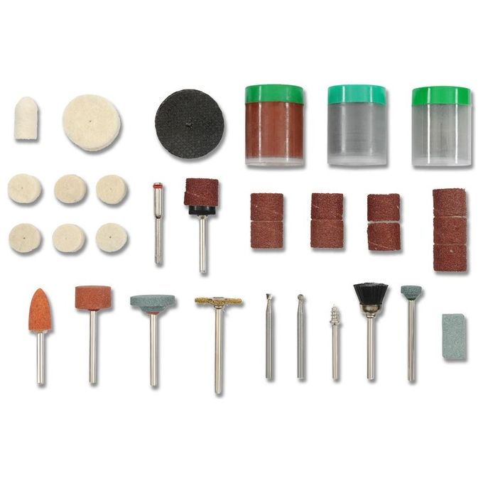Kwb Set 105 Accessori Per Mini Smerigliatrici A Stelo Gambo 3,2 Mm
