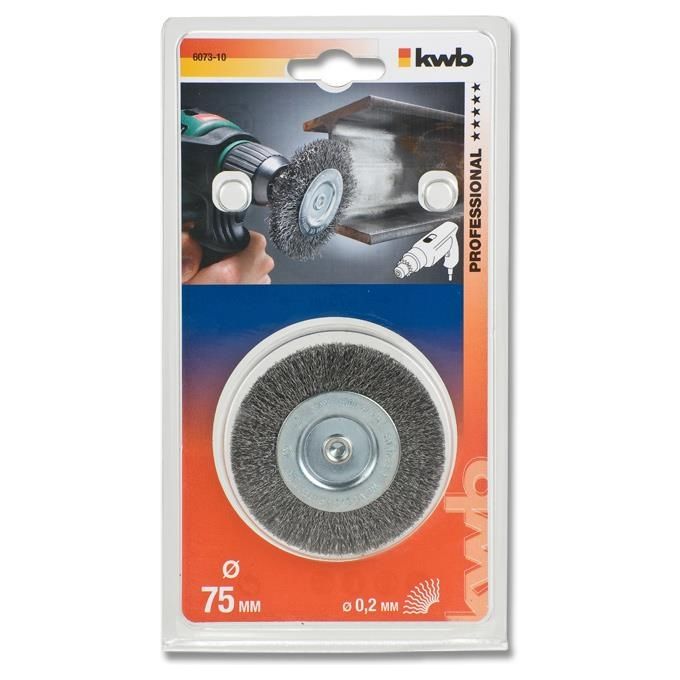 Kwb Ruota A Raggi Di Filo Di Acciaio Spazzola A Disco 7.5Cm