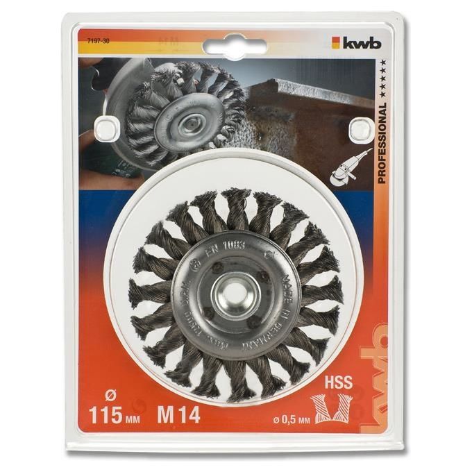 Kwb Spazzola A Disco Spessore Cavo 0.5Mm Diametro Dell'Attacco 1.4Cm