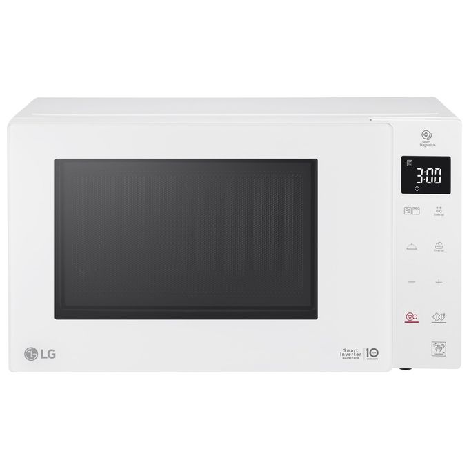 LG MH6535GDH NeoChef - Forno a Microonde con Grill 25 L, 1000 W, Tecnologia Smart Inverter con Funzione Crisp e Cottura a Vapore, Display LED, Colore Bianco