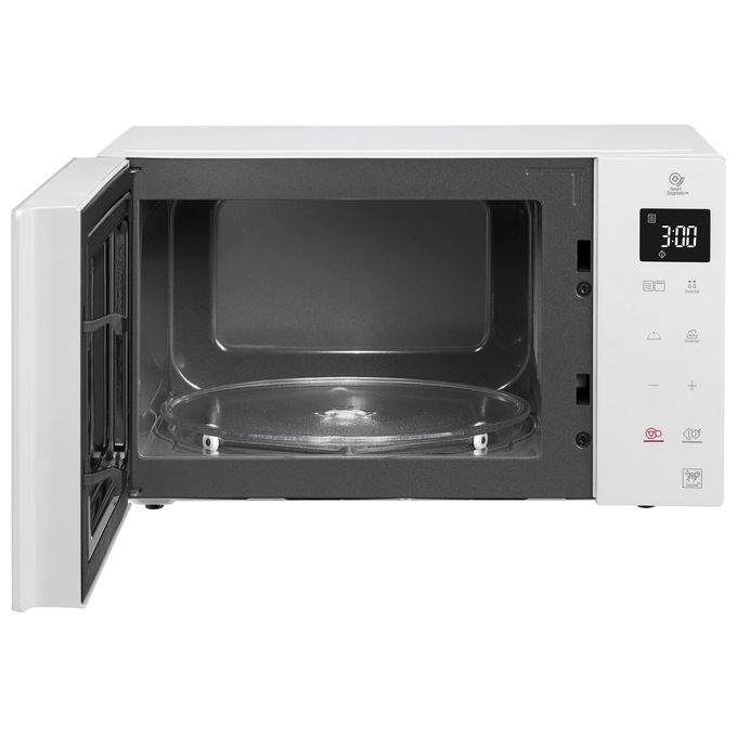 LG MH6535GDH NeoChef - Forno a Microonde con Grill 25 L, 1000 W, Tecnologia Smart Inverter con Funzione Crisp e Cottura a Vapore, Display LED, Colore Bianco
