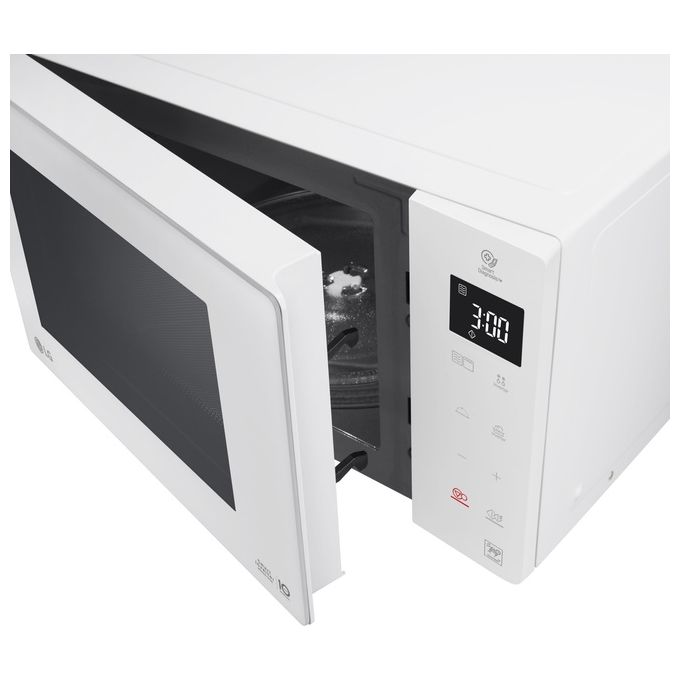 LG MH6535GDH NeoChef - Forno a Microonde con Grill 25 L, 1000 W, Tecnologia Smart Inverter con Funzione Crisp e Cottura a Vapore, Display LED, Colore Bianco