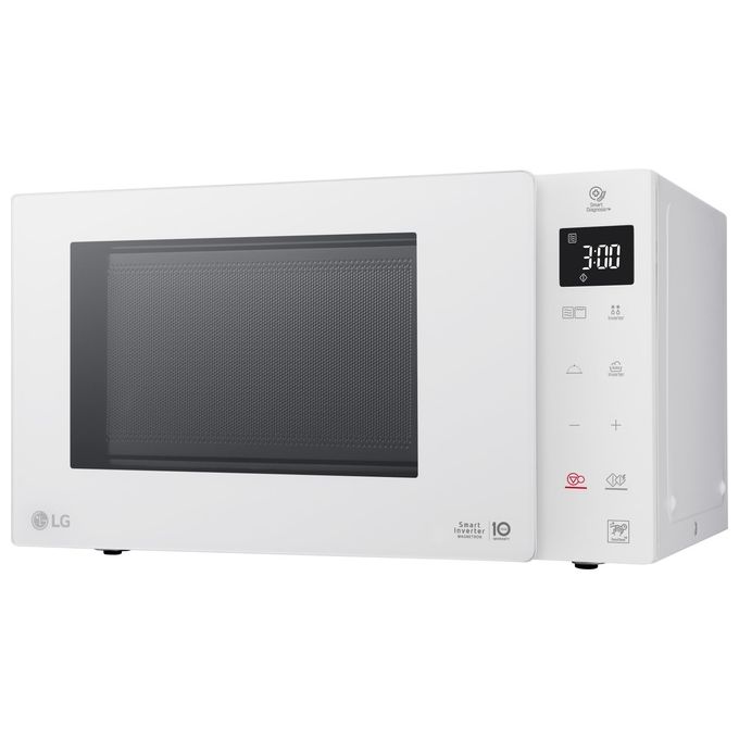 LG MH6535GDH NeoChef - Forno a Microonde con Grill 25 L, 1000 W, Tecnologia Smart Inverter con Funzione Crisp e Cottura a Vapore, Display LED, Colore Bianco