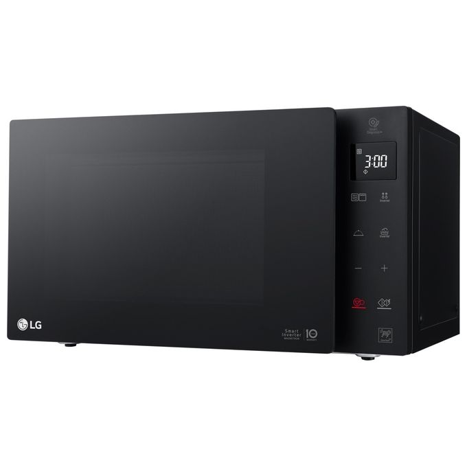 LG MH6535GDS Neochef Forno a Microonde con Grill Tecnologia Smart Inverter Capacita' 25 Litri Potenza 1000 W Funzione Crisp Cottura a Vapore Display LED Nero