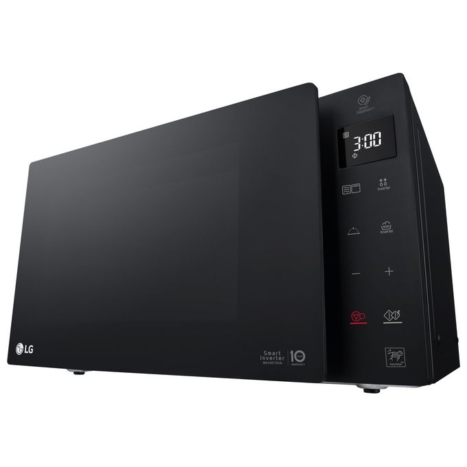 LG MH6535GDS Neochef Forno a Microonde con Grill Tecnologia Smart Inverter Capacita' 25 Litri Potenza 1000 W Funzione Crisp Cottura a Vapore Display LED Nero