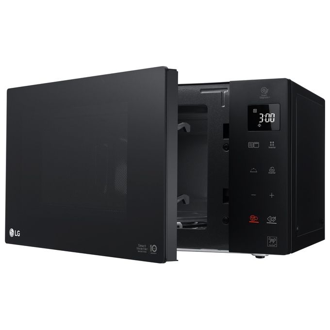 LG MH6535GDS Neochef Forno a Microonde con Grill Tecnologia Smart Inverter Capacita' 25 Litri Potenza 1000 W Funzione Crisp Cottura a Vapore Display LED Nero