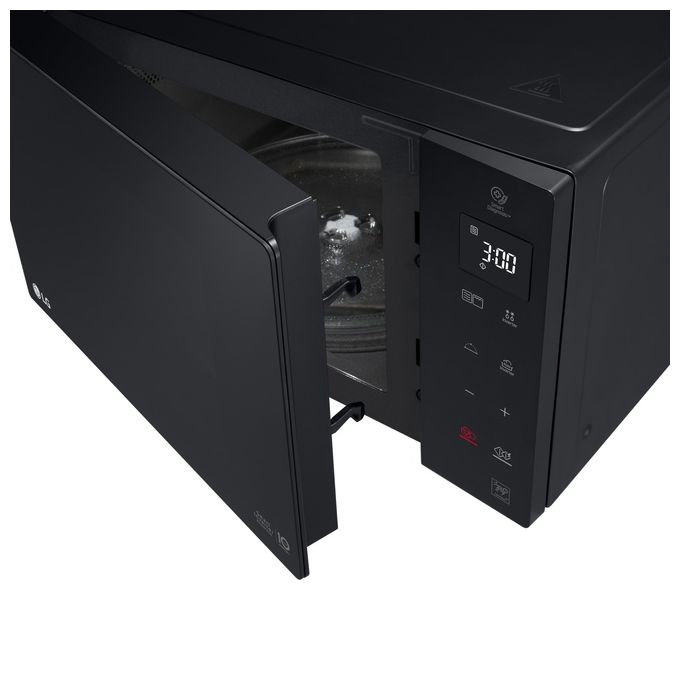 LG MH6535GDS Neochef Forno a Microonde con Grill Tecnologia Smart Inverter Capacita' 25 Litri Potenza 1000 W Funzione Crisp Cottura a Vapore Display LED Nero
