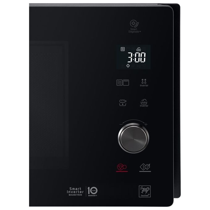 LG MH7265DPS Neochef Forno a Microonde con Grill Tecnologia Smart Inverter Capacita' 32 Litri Potenza 1350 W Funzione Crisp Programmi Automatici Display LED Nero