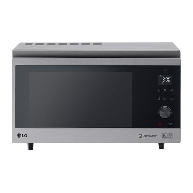 LG MJ3965ACS Neochef Forno a Microonde con Grill Tecnologia Smart Inverter Capacita' 39 Litri Potenza 1350 W Funzione Crisp Cottura a Vapore Display LED Acciaio Inox