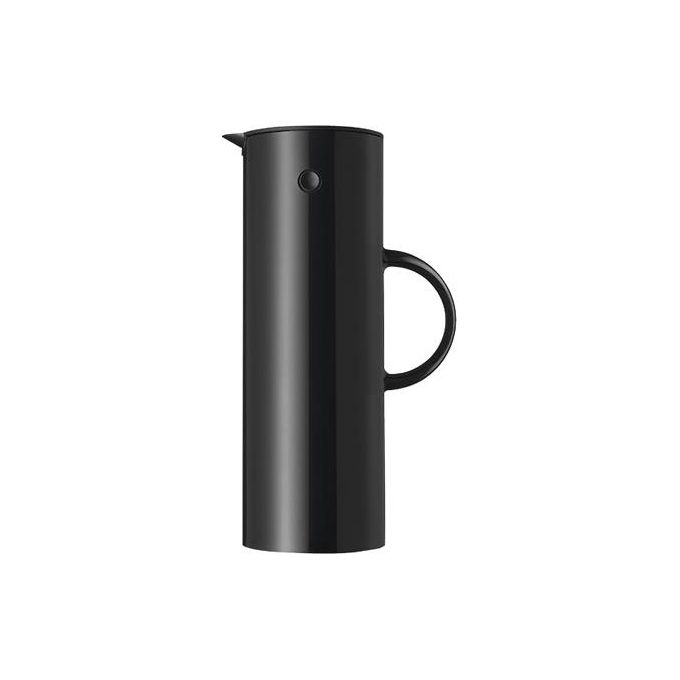 Stelton 930 EM77 Isolatore Termico 1 L in Plastica ABS e Vetro con Tappo a Leva e Vite colore Nero