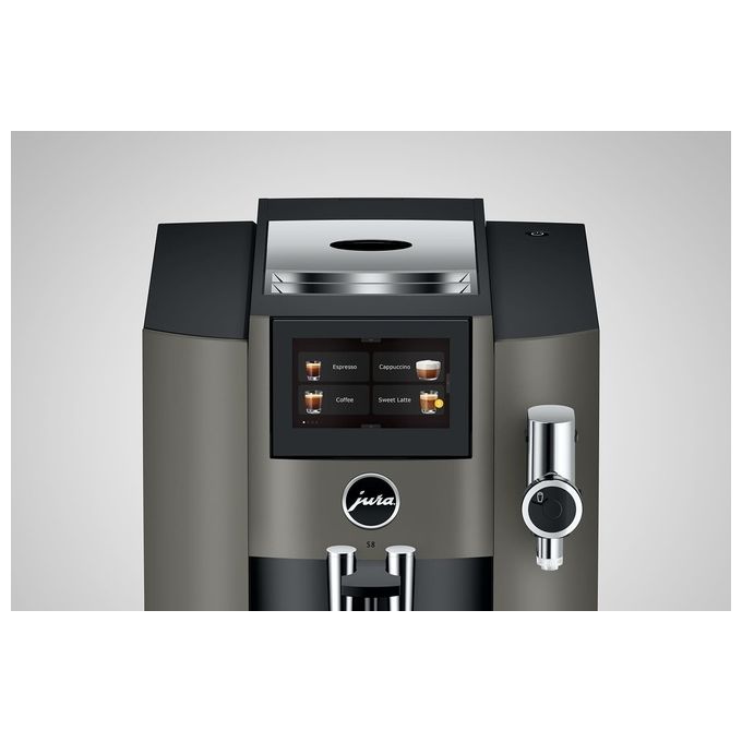 JURA 15480 S8 Macchina da caffe' Automatica 1,9 L 15 bar 1450 W Touchscreen 4,3'' Wi-Fi Sweet Foam colore Dark Inox