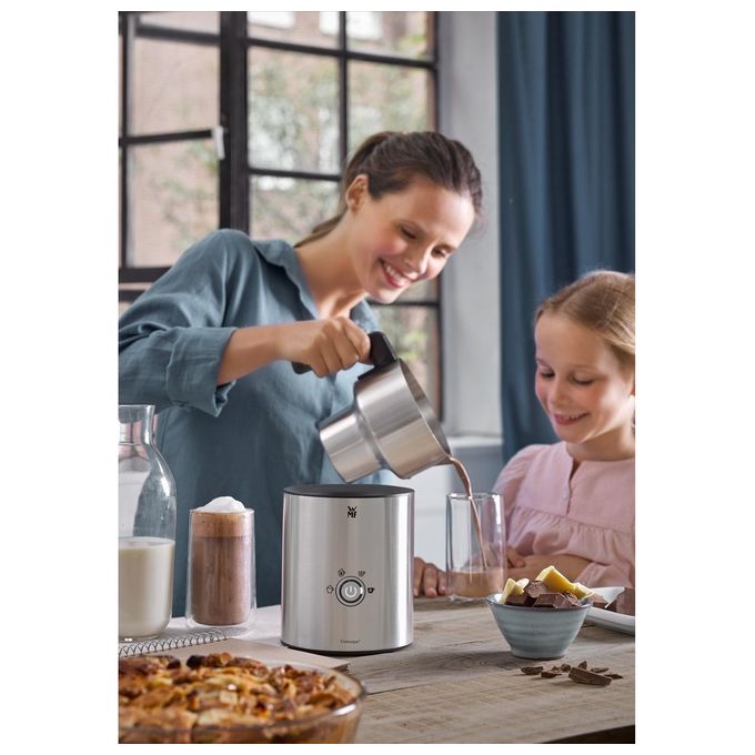 WMF 413170011 Lono Milk and Choc Montalatte a Induzione 500 ml 650W spuma calda e fredda cioccolata calda colore Argento