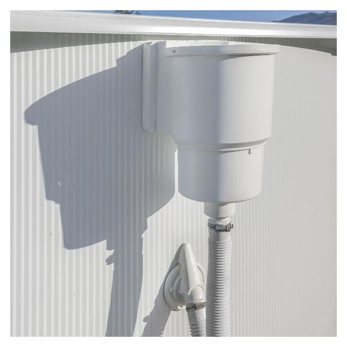 Gre AR100 Skimmer per Piscina Fuori Terra con Bocchetta di Impulsione ABS raccordi 32 38 mm colore Bianco