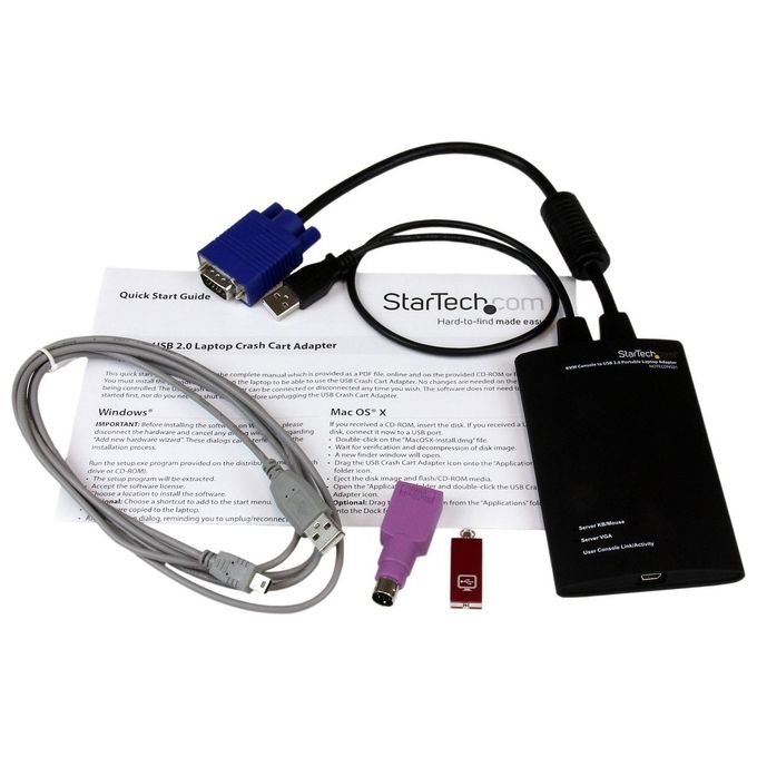 StarTech Laptop crash cart adapter portatile Console KVM a USB 2.0