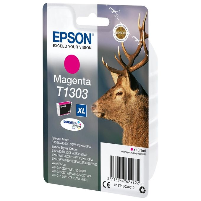 Epson T1303 10.1 ml misura XL magenta originale blister cartuccia dinchiostro per Stylus Office BX535, BX630, BX635, BX935, WorkForce WF-3520, 3530, 3540, 7015, 7515, 7525