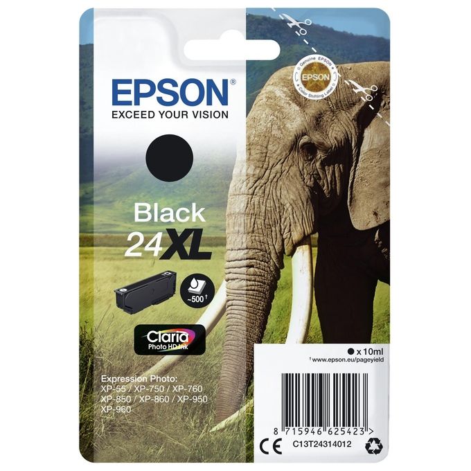 Epson cartuccia ink Elefante 24 xl Nero
