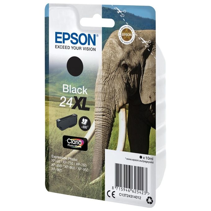 Epson cartuccia ink Elefante 24 xl Nero