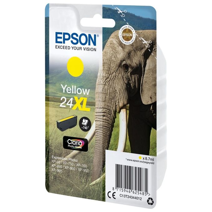 Epson C13T24344022 Cartuccia Inchiostro Giallo Serie 24XL Elefante