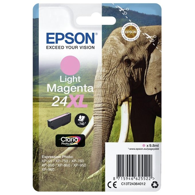 Epson 24XL Cartuccia Inchiostro 9,8ml XL Magenta Chiaro