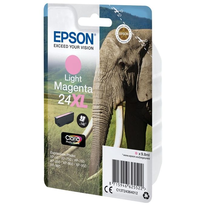Epson 24XL Cartuccia Inchiostro 9,8ml XL Magenta Chiaro