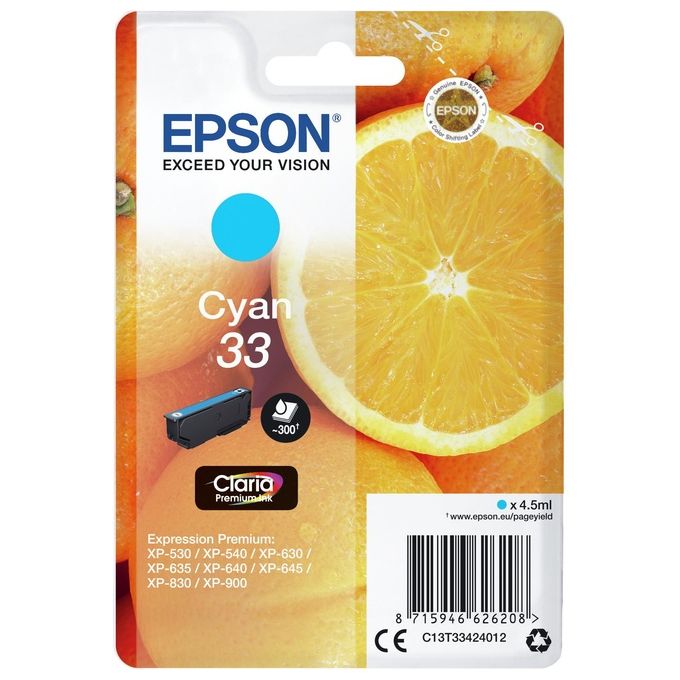 Epson Cartuccia Ciano Arancia t33
