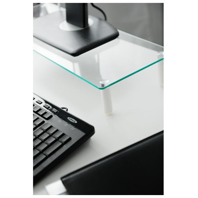 Digitus Rialzo Universale per Monitor 13''-32'' in Vetro Ergonomico per Scrivania 20kg