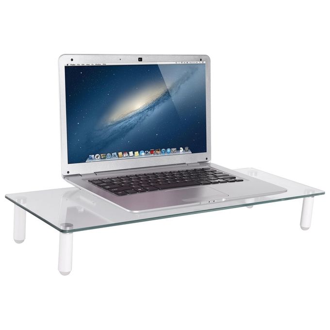 Digitus Rialzo Universale per Monitor 13''-32'' in Vetro Ergonomico per Scrivania 20kg