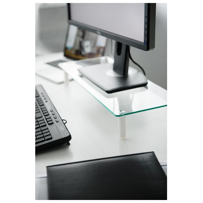 Digitus Rialzo Universale per Monitor 13''-32'' in Vetro Ergonomico per Scrivania 20kg