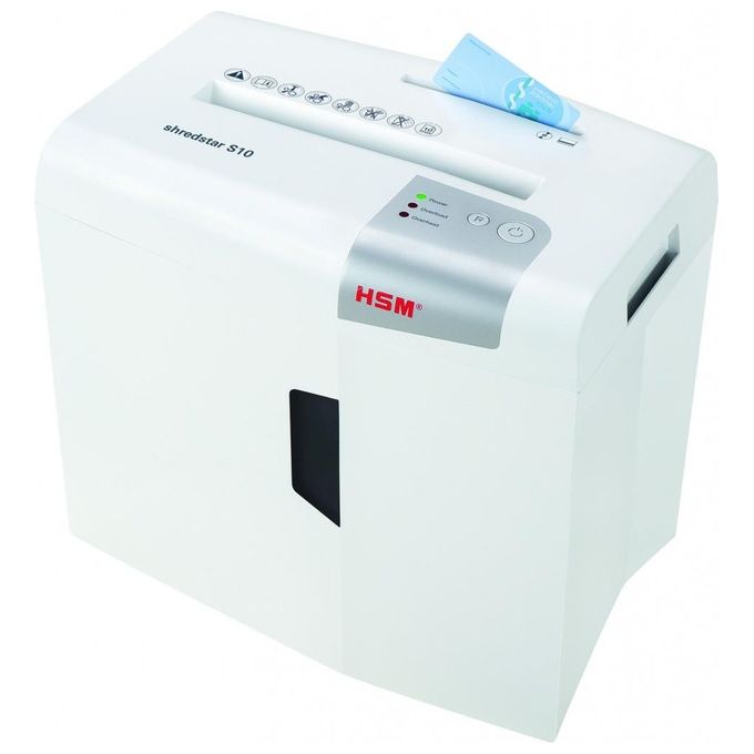 HSM S10 Distruggi Documenti Taglio a Striscia 22cm 58 dB Argento-Bianco