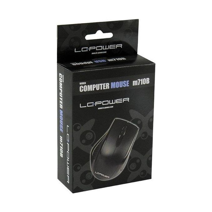 LC-Power LC-M710B Mouse Usb Ottico 800 DPI Mano Destra