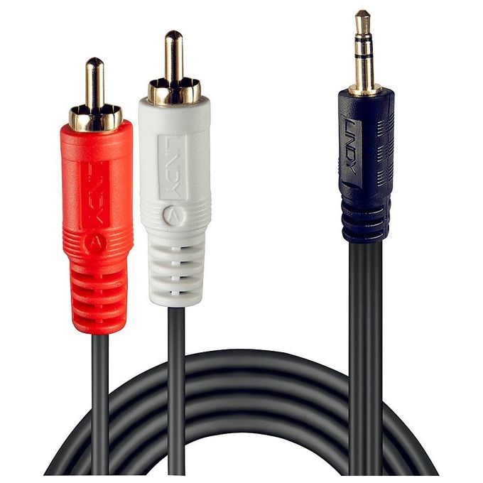 Lindy Cavo Audio Stereo 3,5mm a 2xrca Maschio-Maschio 5mt