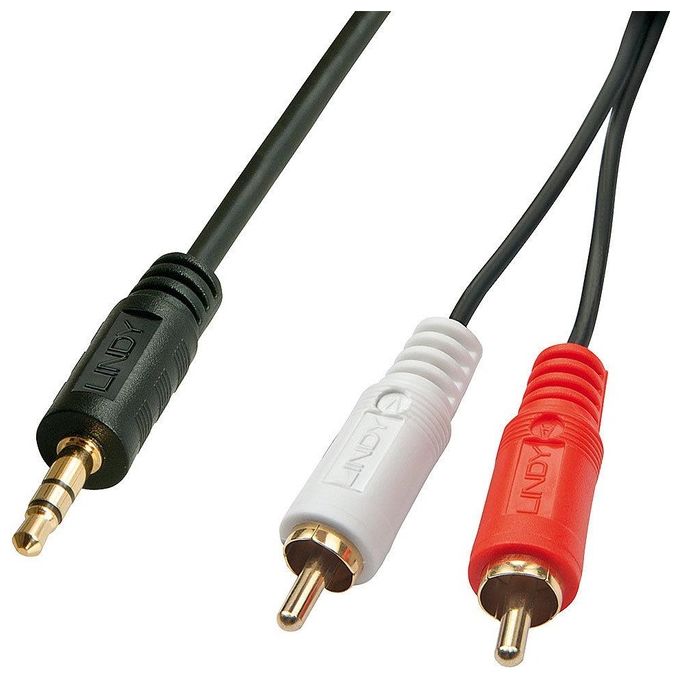 Lindy 35681 Cavo Audio Stereo 2 x Rca M-M 3,5mm 2mt