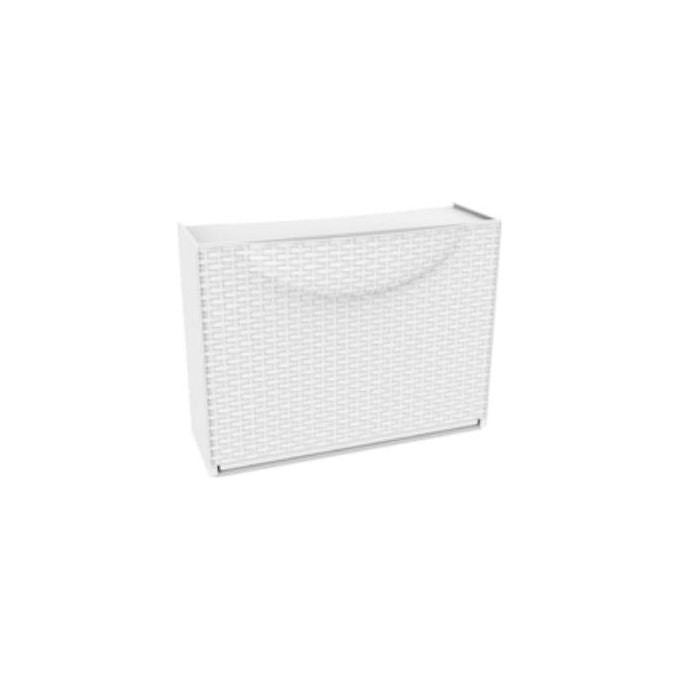 Terry 1002782 Harmony Box Scarpiera Componibile Modulare 3 paia a ribalta colore Bianco Rattan