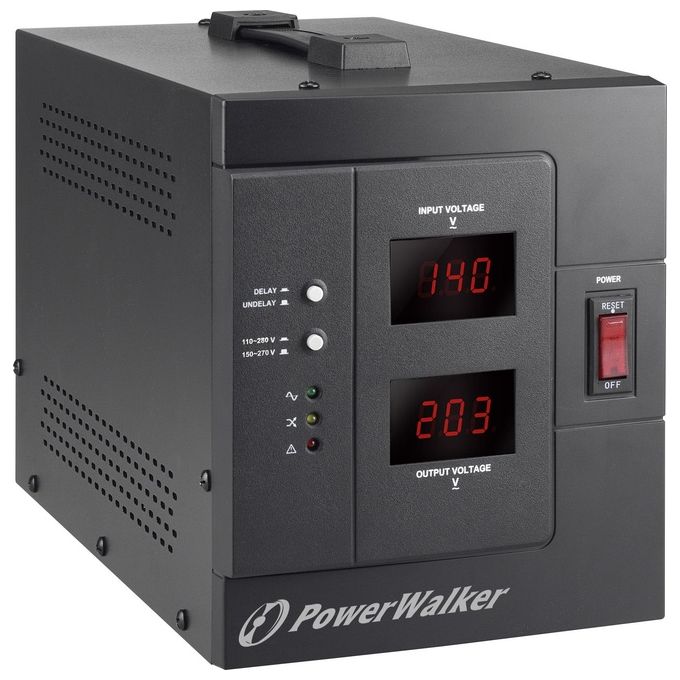 PowerWalker AVR 3000-SIV Regolatore Automatico di Tensione 3000 VA 2400 W 230V Display LED colore Nero