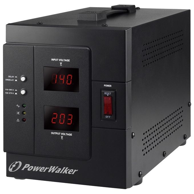 PowerWalker AVR 3000-SIV Regolatore Automatico di Tensione 3000 VA 2400 W 230V Display LED colore Nero
