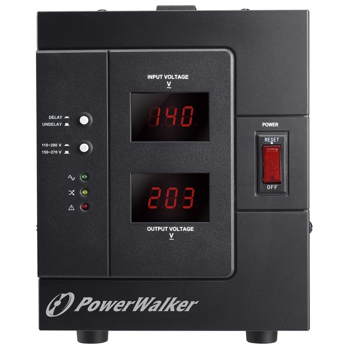 PowerWalker AVR 3000-SIV Regolatore Automatico di Tensione 3000 VA 2400 W 230V Display LED colore Nero