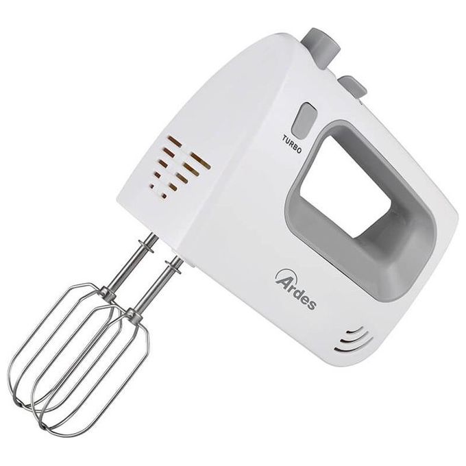 Ardes ARSBAT01 SPINNY Sbattitore Elettrico 5 Velocita' e Turbo con Set Fruste per Impastare Sbattere Montare 200 W