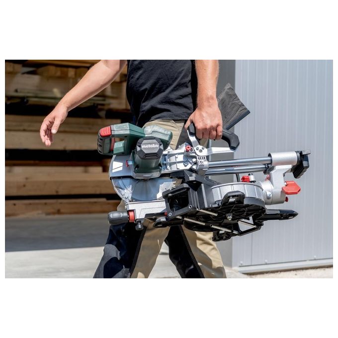 Metabo 614254850 KGS 18 LTX BL 254 Troncatrice a Batteria con Motore Brushless e Funzione di Scorrimento colore Nero
