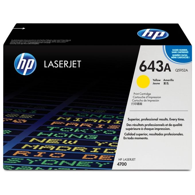 Hp toner giallo 10.000 pagine per colorlaserjet 4700