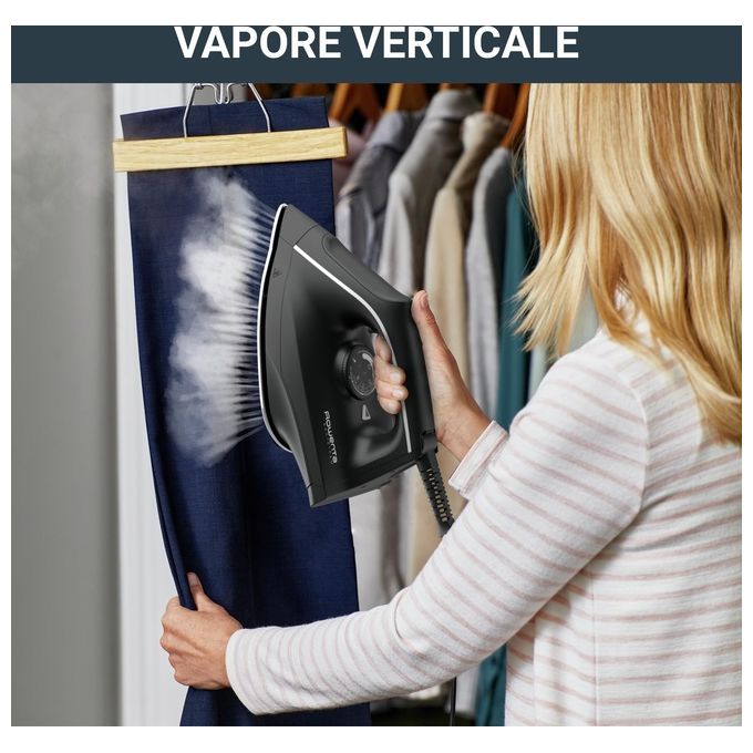 Rowenta VR5121 Easy Steam Ferro da Stiro a Caldaia 2400 W 1,4 L Vapore 230 g-min Anticalcare Modalita' Eco colore Nero Blu