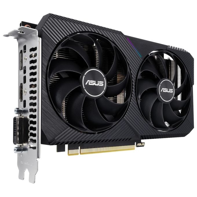 Asus DUAL-RTX3050-O8G-V2 Dual Scheda Grafica NVIDIA GeForce RTX 3050 8 GB GDDR6 128 bit 14 Gbps PCI Express 4.0 2560 CUDA OC Edition colore Nero