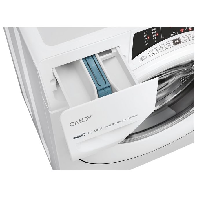 Candy RapidÓ RO4 1274DWMT-1-S, Lavatrice Slim 7kg, 1200 Giri, Classe A, Bianca